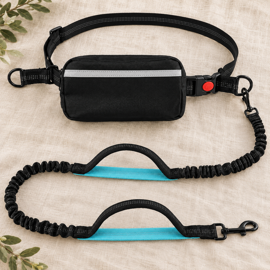 Hands-Free Bungee Dog Leash with Waist Belt & Pouch | KOBAI – Kobai Store